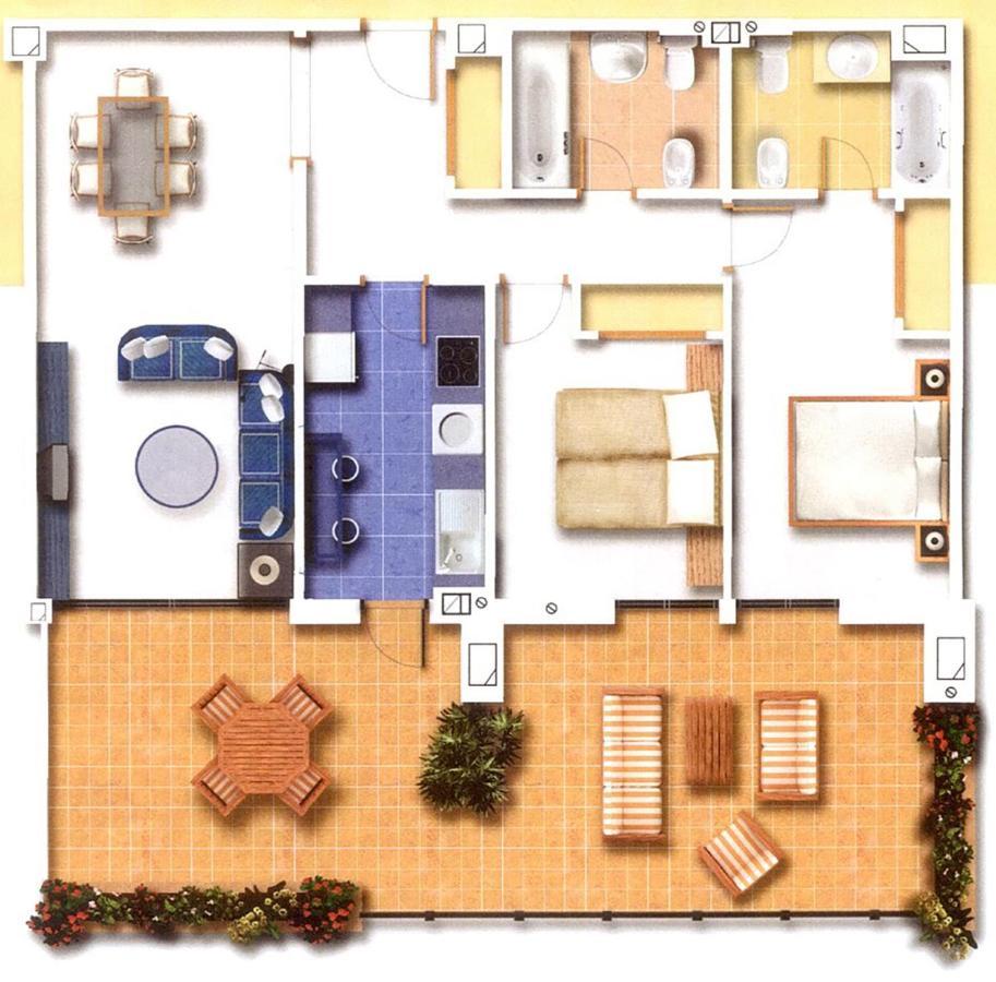 Salinas. Apartment For 4. Terrace/Parking/Pools/Gym/4Mins Beach エステポナ エクステリア 写真
